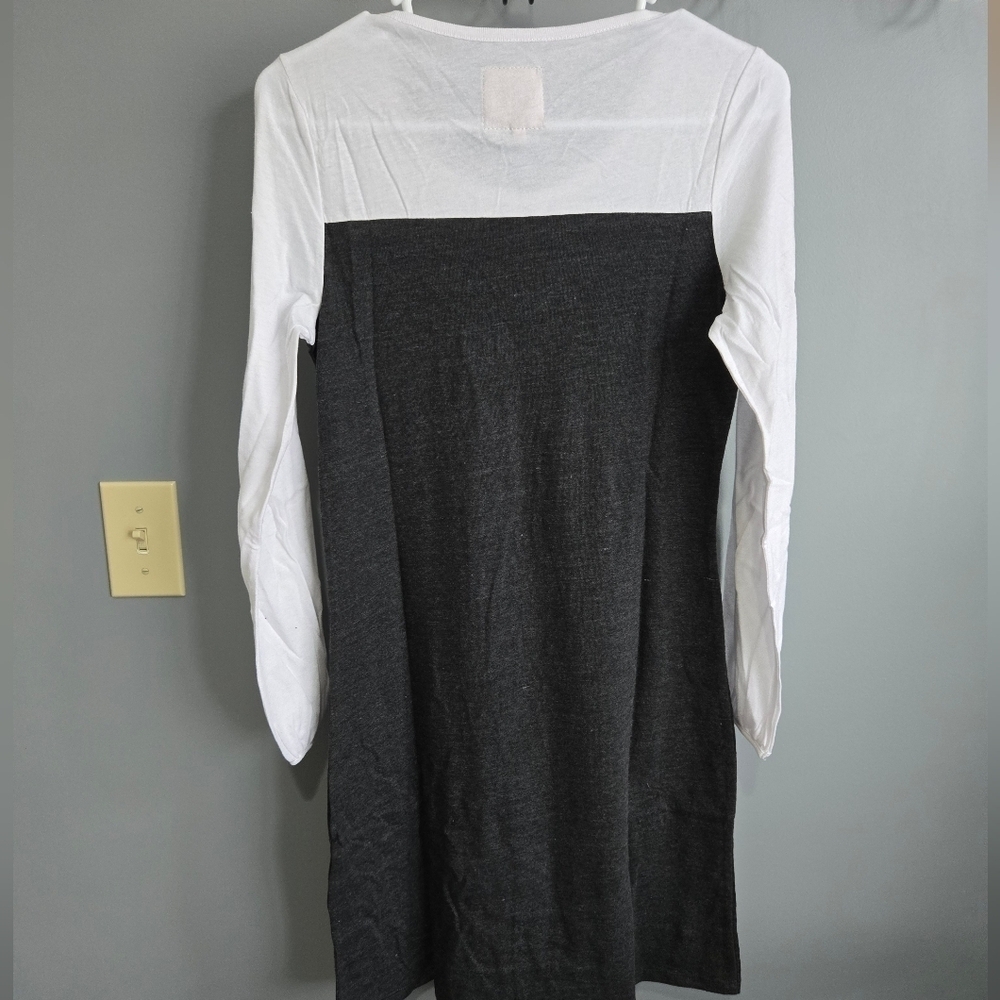 NWT Chaser Black and White Long Sleeve Dress, Size Small - Picture 2 of 5